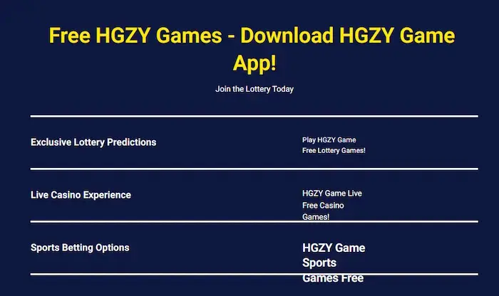 HGZY Game Casino App games
